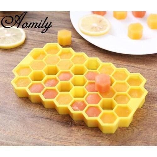 37 Holes Ice Cube Tray Honeycomb Silicone Ice Cube Mold Ice Cube Maker Kitchen Bar Party Whiskey Ice Cream Mold Ice Cube Maker