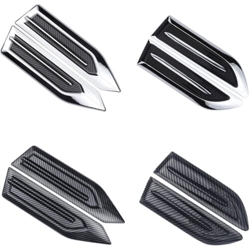 2 Pcs Universal Self-Adhesive Air Flow Vent Fenders Side Decor Sticker for Car Cover Intake Grille Duct Decor G5AD