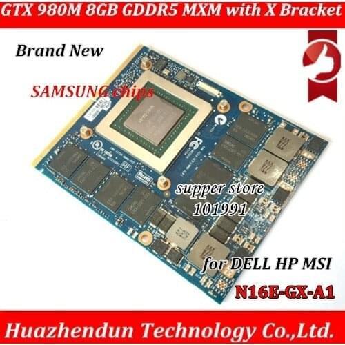 New Original GTX 980M Graphics Card GTX980M SLI X-Bracket N16E-GX-A1 8GB GDDR5 MXM For Dell Alienware MSI HP via free DHL/EMS