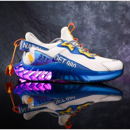 Waterproof Mens Running Shoes Leather Sneakers High-quality Keep Warm Cushioning Athletic Jogging Unique Blade Sole Sport Shoes