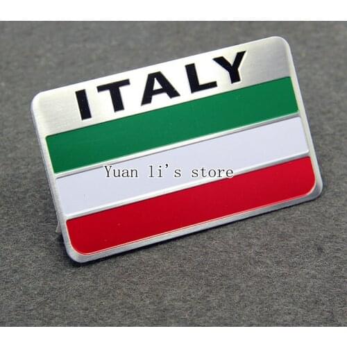 10X Italy Flag Type Car Emblem sticker 80*50mm Car Styling
