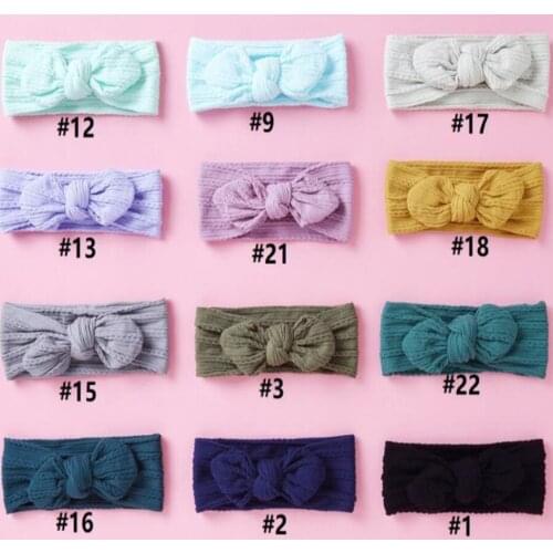 Bulk Cute Baby Bow Headband Super Soft Elastic Hair Bands For Children Kids Headwear Baby Girl Hair Accessories Infant Headwrap
