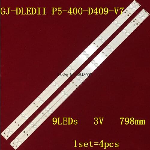 4pcs/set LED backlight strip for SONY KDL-40R380D KDL-40R350D KDL-40R350B 40PFL3240 GJ-DLEDII P5-400-D409-V7 40PFT5300 40PFT5655