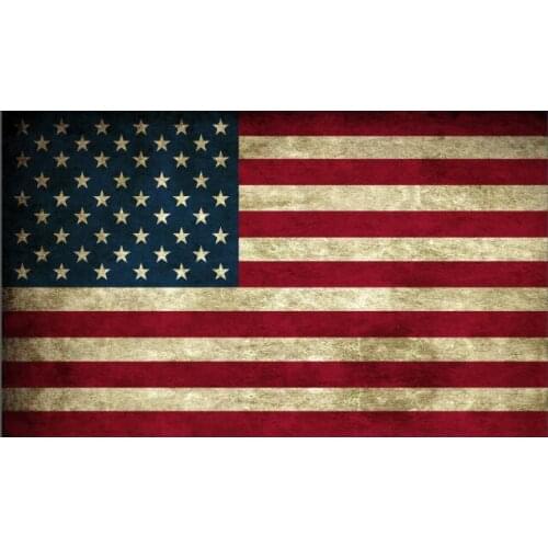 Antique American Flag 3x5ft flag banner with keep america great banner