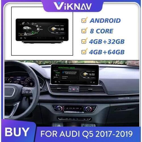 For Audi Q5 2017 2018 2019 Car Radio Android Screen Stereo Receiver Multimedia Player GPS Navigation Tape Recorder CarPlay