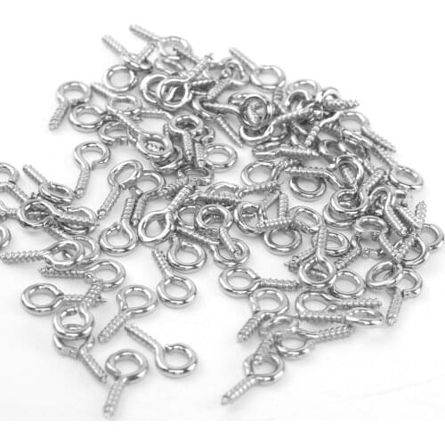 100pcs Screw Eyes Pin Findings for Clay Jewelry Resin Bead Plastic 10mm Dropshopping