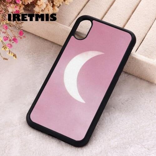 Iretmis 5 5S SE 2020 phone cover cases for iphone 6 6S 7 8 Plus X Xs Max XR 11 12 MINI Pro Soft Silicone TPU Pink Moon