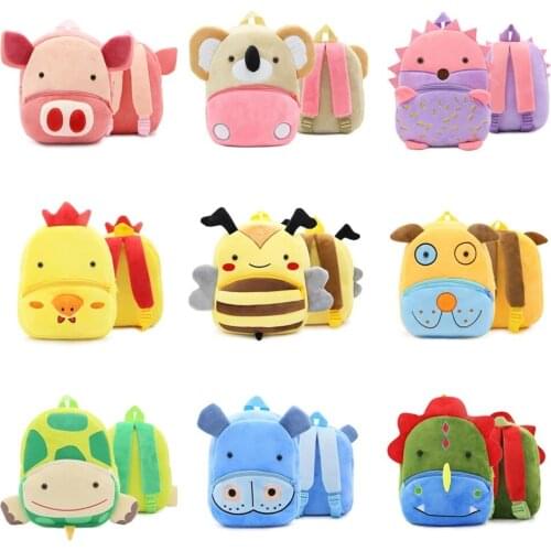 Baby Toddler School Bags Stuffed Plush Kids Backpack Kindergarten Schoolbag For Girls Boys 3D Cartoon Animal Kawaii Backpack