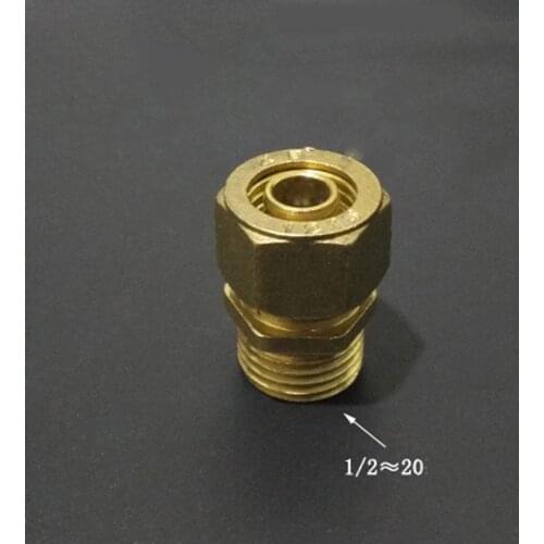 DN15 1/2" BSP Male Fit 12/16mm ID/OD PEX-AL-PEX Tube Brass Pipe Fitting Coupling Connector Adapter