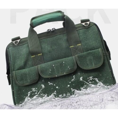 Large Capacity Thickened Canvas Tool Bag Electrician Repair Multifunctional Messenger Bag Tool Bag Shoulder Bag Waterproof