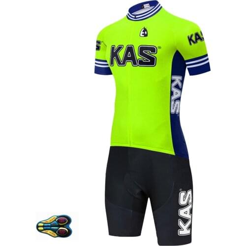 Fluo KAS Cycling Skinsuit Sets Jumpsuit Mens Triathlon Jersey Ciclismo Feminino Summer Short sleeve Conjunto Ciclismo Masculino