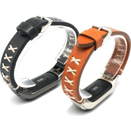 Leather Strap For Xiaomi Mi Band 5 Accessories Bracelet watchBand For Xiaomi Miband 4 3 Ventage Genuine Leather Relogio Mi Band