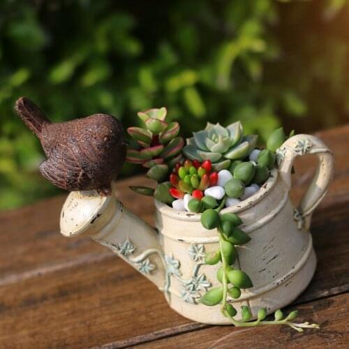 Creative Resin Flower Pots Home Decorations Desktop Ornaments Gardening Plants Potted Accessories Balcony Decoration Garden Pots