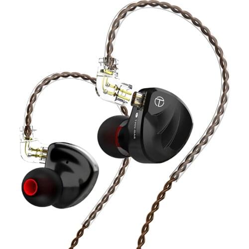 TRN BA8 8BA HiFi Metal in-Ear Earphone IEM with Aluminum Shell, Detachable 0.75mm 2 Pin 4 Core OCC Cable