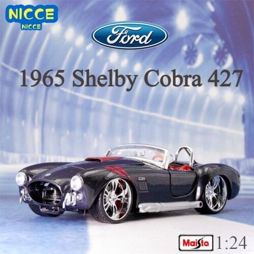 Maisto 1:24 Ford 1965 Shelby Cobra Cobra 427 Simulation Alloy Car Model collection gift toy