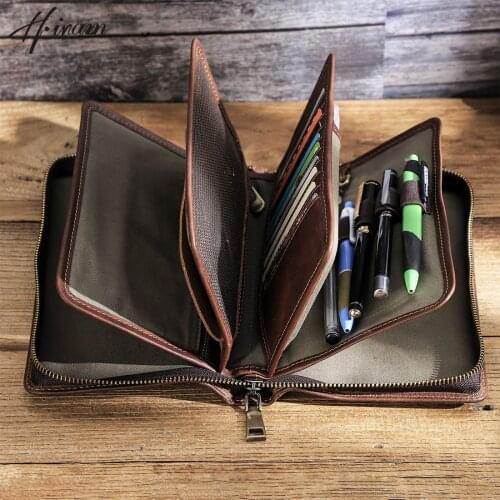 Mens Wallet Clutch Credit Card Pen Holder Purses Phone Bag Long Wallet Leather Purse Male Carteira Masculina Carteras Billetera
