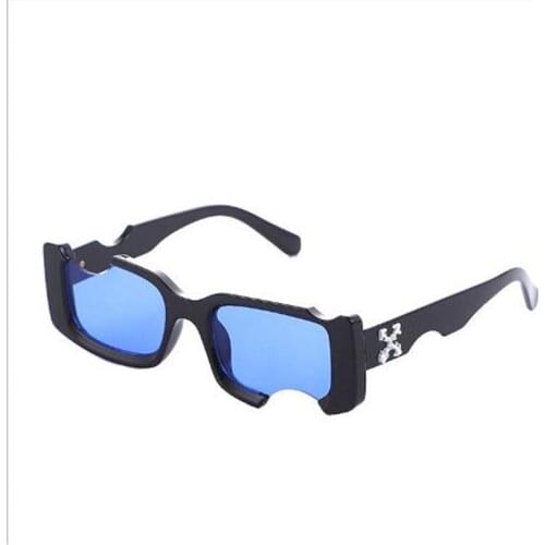 2021 new cross border web celebrity sunglasses hip-hop personality glasses notch do whimsical sunglasses wholesale