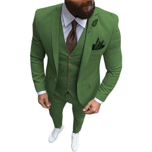 New Arrival One Button Groomsmen Notch Lapel Groom Tuxedos Men Suits Wedding/Prom Best Blazer ( Jacket+Pants+Vest+Tie) C283