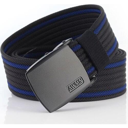 New 3.8cm Casual Nylon Belt 120cm Fashion Light Strongest Casual Belt For Men And Women Knitting Belt 8 Colors HE2655