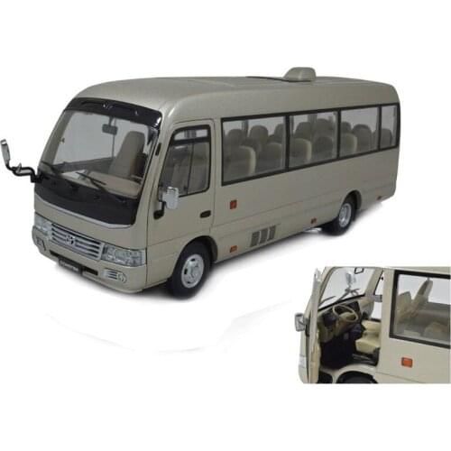 Original factory 1:24 Scale Die-Cast Golden Dragon Coaster Bus Model with small gift