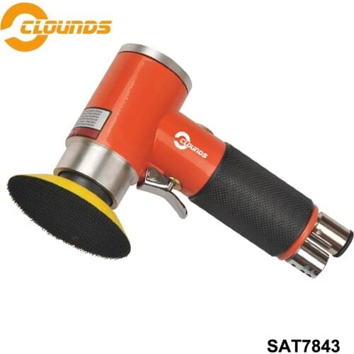SAT7843 Pneumatic Grinder Air Tool 2" 3" Orbital Mini Air Sander Hight Efficiency Air Sander