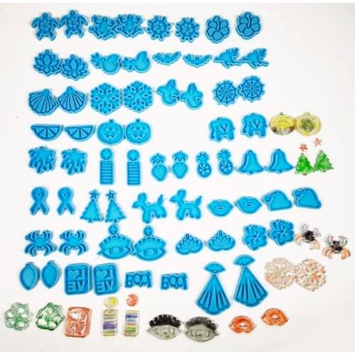 DIY Christmas Halloween Earrings Epoxy Resin Mold Eardrop Dangler Silicone Mould