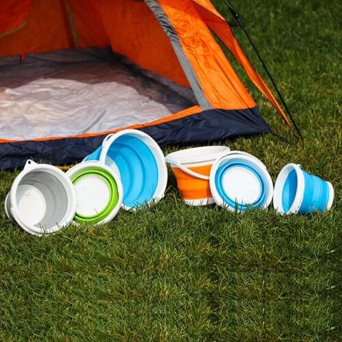 3/5/10L Collapsible PP TRE Bucket Foldable Square Tub Portable Fishing Water Pail Outdoor Camping Hiking Picnics Bucket Fish Box