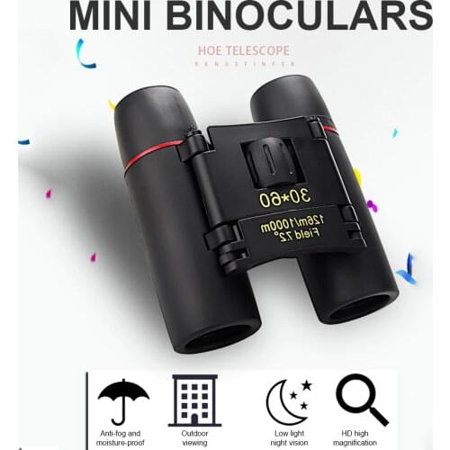 Zoom Telescope 30x60 Folding Binoculars With Low Light Night Vision For Outdoor Bird Watching Travelling Hunting Camping 1000m