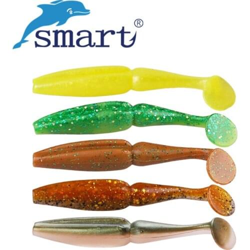 SMART 10Pcs Soft Baits 75mm 3.5g Fishing Lure Silicone Bait Isca Artificial Para Pesca Wobbler Swimbait Grub Bass Leurre Peche
