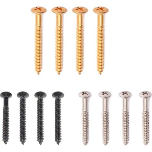 25PCS Electric Guitar Screws For Pickguard Back Plate Mount Gold Silver Balck DIY Luthier Tool