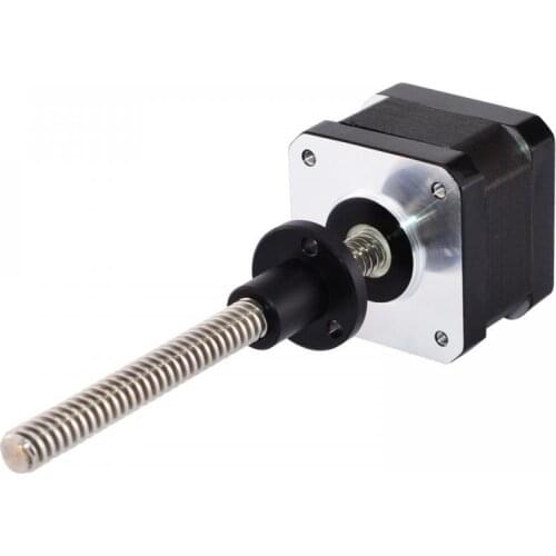 Stepper Motor Length 100mm Nema 17 External Linear Stepper Motor Actuator 0.4A 4-lead for 3D Printer