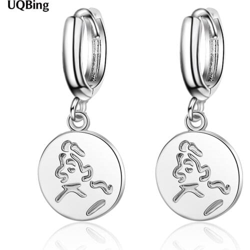 Round Coin Statement 925 Sterling Silver Clip Earrings for Women Fashion Gifts Jewelry