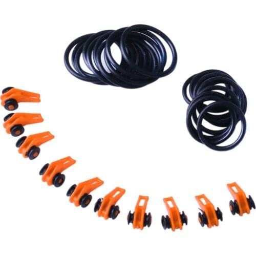 10 Set/bag Fishing Tools Clip Hanging Hook Holder Keeper With Rubber Rings Fishing Accessories