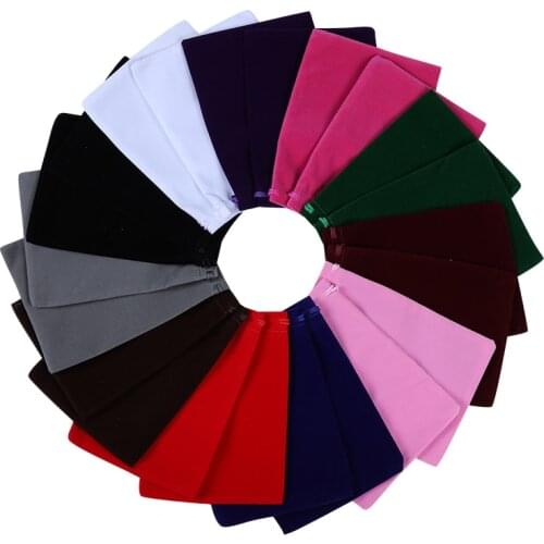 10Pcs Flannel Bag Bundle Pocket Dust-proof Storage Bags Home Drawstring Velvet Gift Bag Candy Pouch Makeup Jewelry Packaging