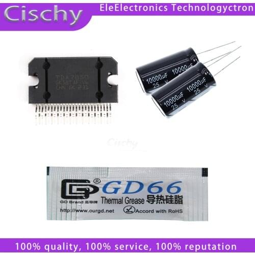 100% New original TDA7850 ( 4x50w ) ZIP-25 TDA 7850 cischy ( 1pcs TDA7850 +1pcs 10000UF 25V capacitor +1bag thermal grease )