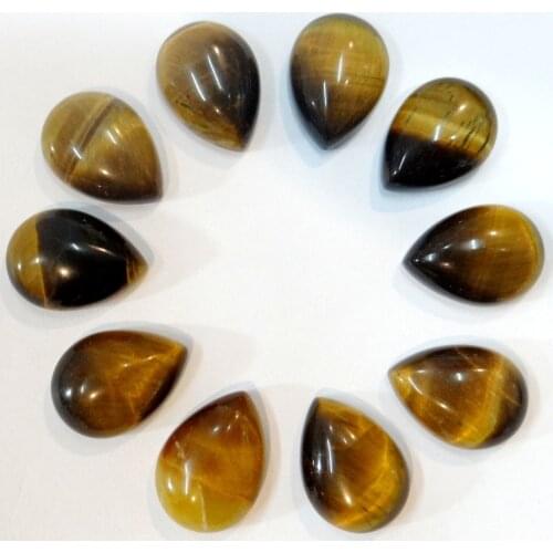 13*18mm Natural Stone Quartz Crystal Turquoises tiger eye Cabochon pendant for diy jewelry making Necklaces Accessories50pcs A9
