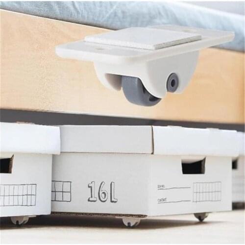 4Pcs/Set Storage Box Pulley Self Adhesive Casters Wheels Funny Home Toy Portable And Durable Furniture Casters Boxs Skateboard