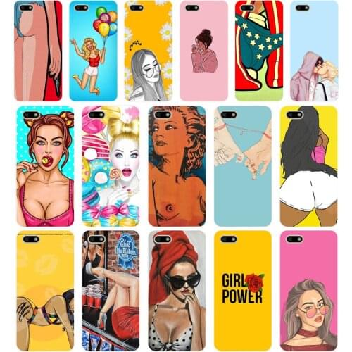 102AA hot flirt sexy girl Soft Silicone Tpu Cover phone Case for Huawei Honor 7A PRO 5.45 5.7 7C 7X Y5 2018