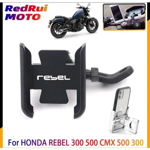 Motorcycle Accessories handlebar Mobile Phone Holder GPS stand bracket For HONDA REBEL REBEL300 REBEL500 CMX500 CMX300