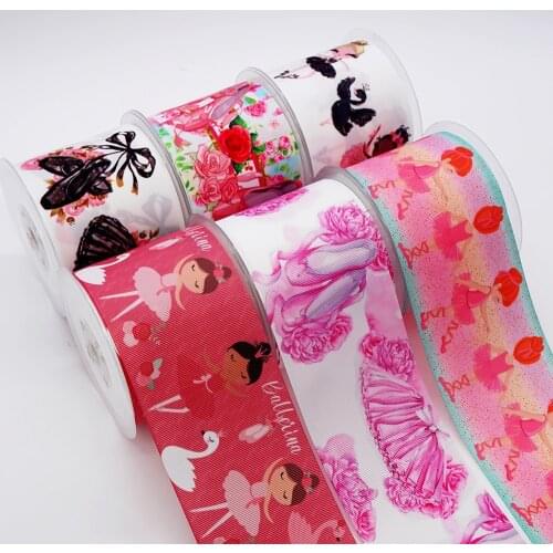 Free shipping Cartoon Printed Grosgrain Ribbon 29726