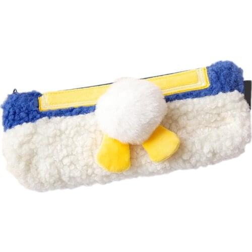 Japanese Cute Pencil Case Large Capacity Woolen Yarn Pencil Bag Stationery Storage Pouch Organizer