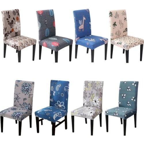 Universal Size Floral Soft Chair Cover Comfortable Stretch Chair Slipcover Seat Slipcovers For Dining Room Hotel Banquet Home