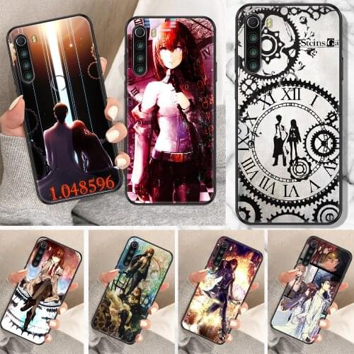 Steins Gate Anime Phone Case For Xiaomi Redmi Note 7 8 9 10 7A 8T 9A 9T 9S 10S Pro black soft waterproof silicone back trend