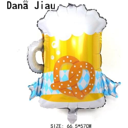 Danajiau big bread beer cup foil balloons Picnic camping decoration tools Happy 40th Birthday Party toy Barbecue cheers Balloon
