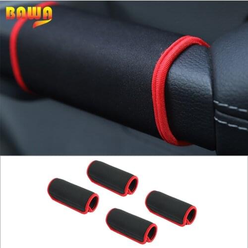 BAWA Car Inner Door Handle Decorative Protection Cover Guard Pad Mat For Dodge RAM 2018-2021 Car Interior Parts Accessories