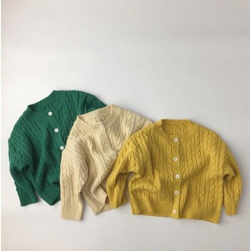 Baby Girls Spring Winter Sweaters Outfits Children Single Breasted Cardigan Coat Toddler Boy Sweaters Kids Fall Clothes Outwear