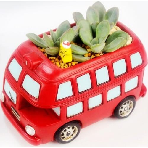 Home Decoration Crafts Figurines Miniatures Resin Vintage Car Succulents Flowerpot Nursery Cactus Plant Garden Pot