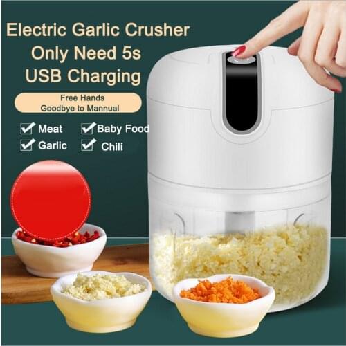 ZLAR Electric Garlic Masher Food Garlic Chopper Baby Food Tools Fruit Vegetable Squeezer Onion Crusher Kitchen Accessories