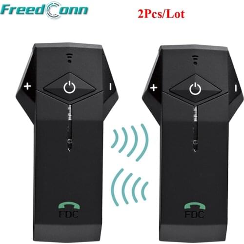 2Pcs/Lot FreedConn 1000M BT Interphone Motorcycle Helmet Bluetooth Intercom Headset Handsfree with FM Motor Helmet Earphone