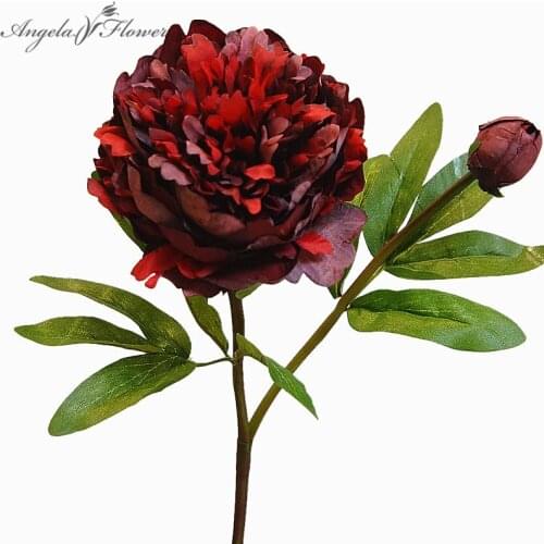 Artificial flowers bouquet versailles palace peony branch leaf peonies rose flores artificiales Home wedding decor Christmas
